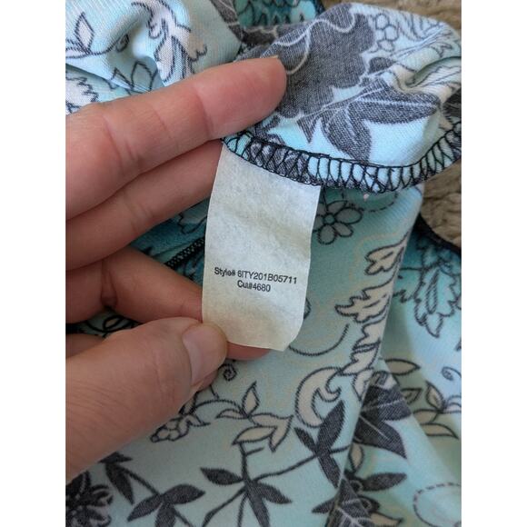 Y2K New Directions Babydoll Top Womens 3X Blue Floral Fairy Coquette Romantic - Picture 7 of 7